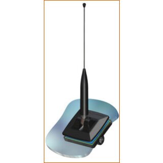 Glasklebeantenne TETRA, 380 - 400 MHz, 2dBi (0dB), GSM-Design, mit 5m FME-Kabel